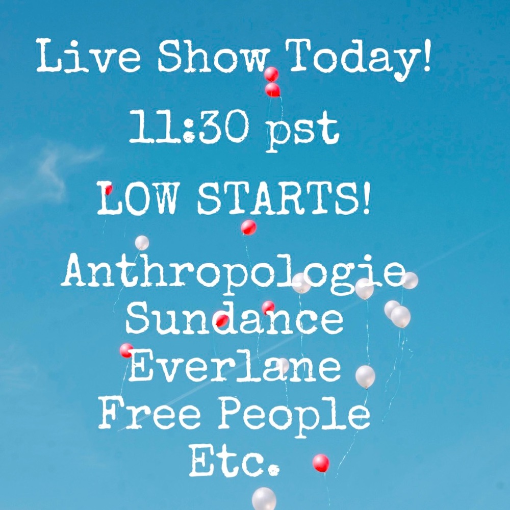 Live show. Come get the Bargains!